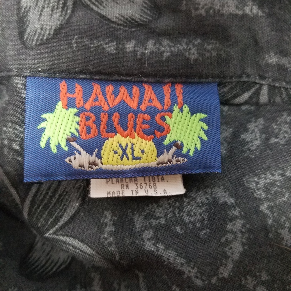 Hawaii Blues Mens Button Hawaiian floral Shirt XL - Picture 3 of 4